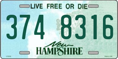 NH license plate 3748316