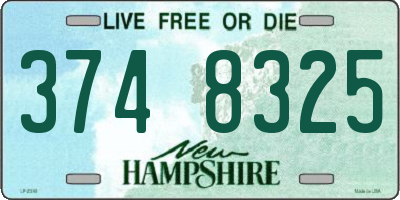 NH license plate 3748325