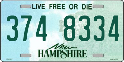 NH license plate 3748334