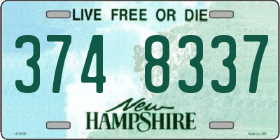 NH license plate 3748337