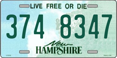 NH license plate 3748347