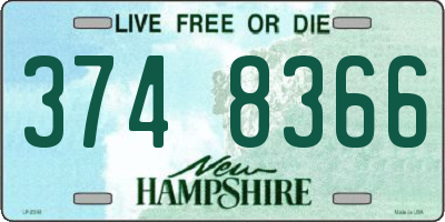NH license plate 3748366