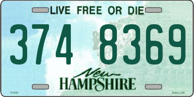 NH license plate 3748369