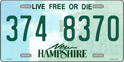NH license plate 3748370