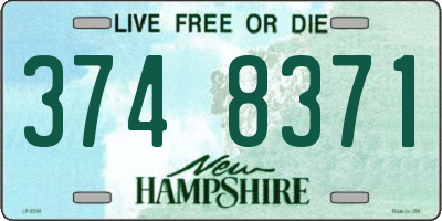 NH license plate 3748371