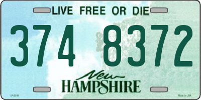 NH license plate 3748372
