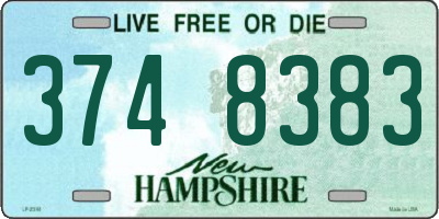 NH license plate 3748383