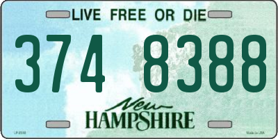 NH license plate 3748388