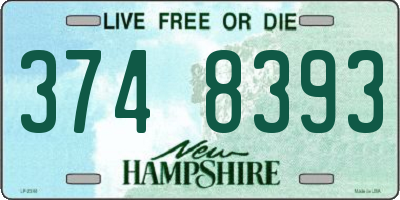 NH license plate 3748393