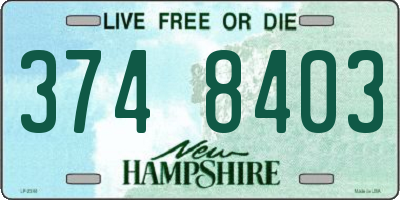 NH license plate 3748403