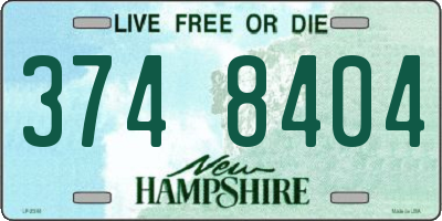 NH license plate 3748404