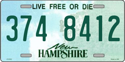 NH license plate 3748412