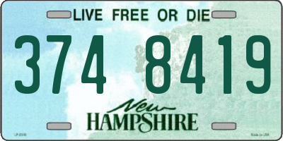 NH license plate 3748419