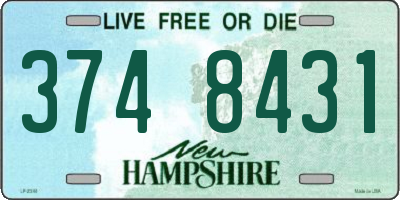 NH license plate 3748431