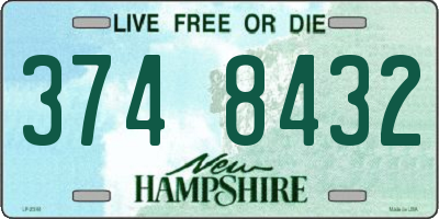 NH license plate 3748432