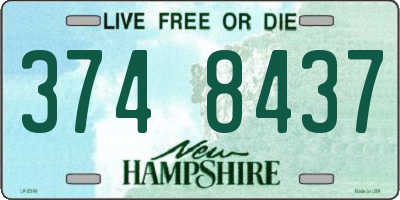 NH license plate 3748437
