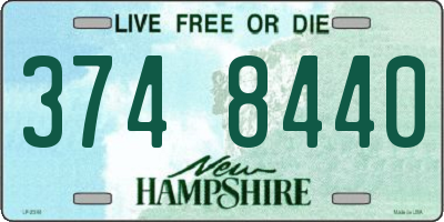 NH license plate 3748440