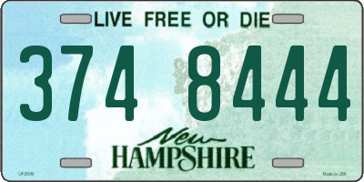 NH license plate 3748444