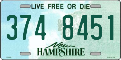 NH license plate 3748451