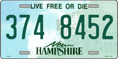 NH license plate 3748452