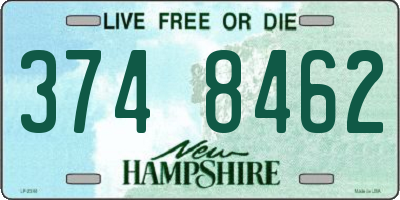 NH license plate 3748462