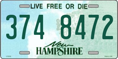 NH license plate 3748472