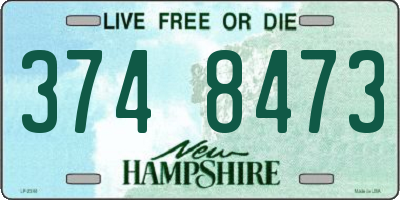 NH license plate 3748473