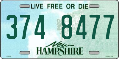 NH license plate 3748477