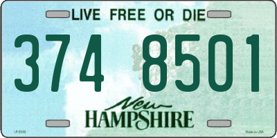 NH license plate 3748501