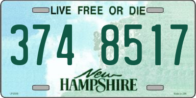 NH license plate 3748517