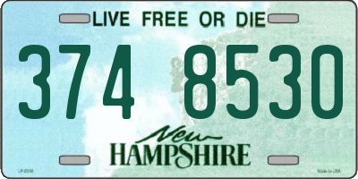 NH license plate 3748530