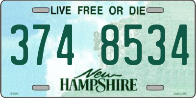 NH license plate 3748534