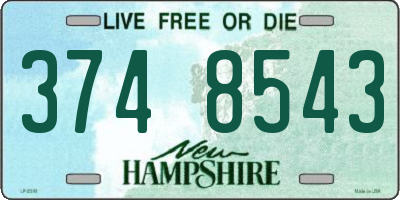 NH license plate 3748543