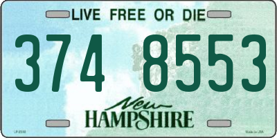 NH license plate 3748553