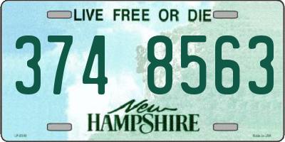 NH license plate 3748563