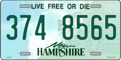 NH license plate 3748565