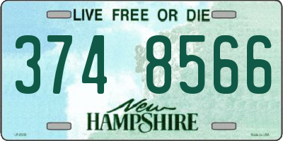 NH license plate 3748566