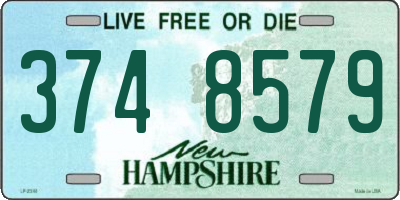NH license plate 3748579
