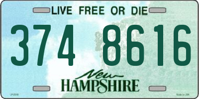 NH license plate 3748616