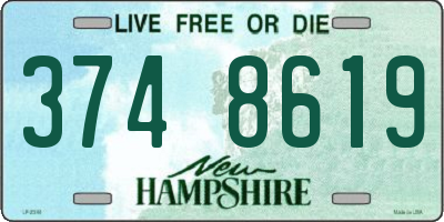 NH license plate 3748619