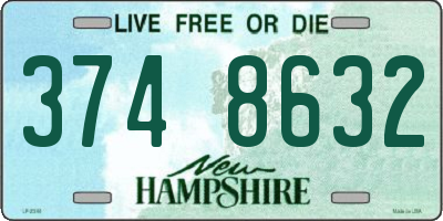 NH license plate 3748632