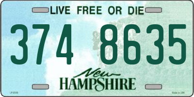 NH license plate 3748635