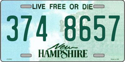 NH license plate 3748657