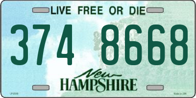 NH license plate 3748668
