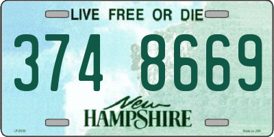 NH license plate 3748669
