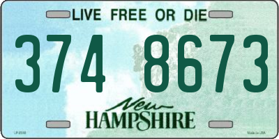 NH license plate 3748673