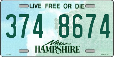 NH license plate 3748674