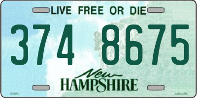 NH license plate 3748675