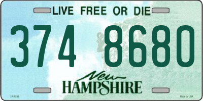 NH license plate 3748680