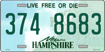 NH license plate 3748683